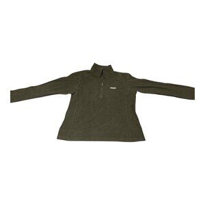 Patagonia Sweater Womens Medium Black Half Zip‎ Fleece Pullover Outdoors Hiking